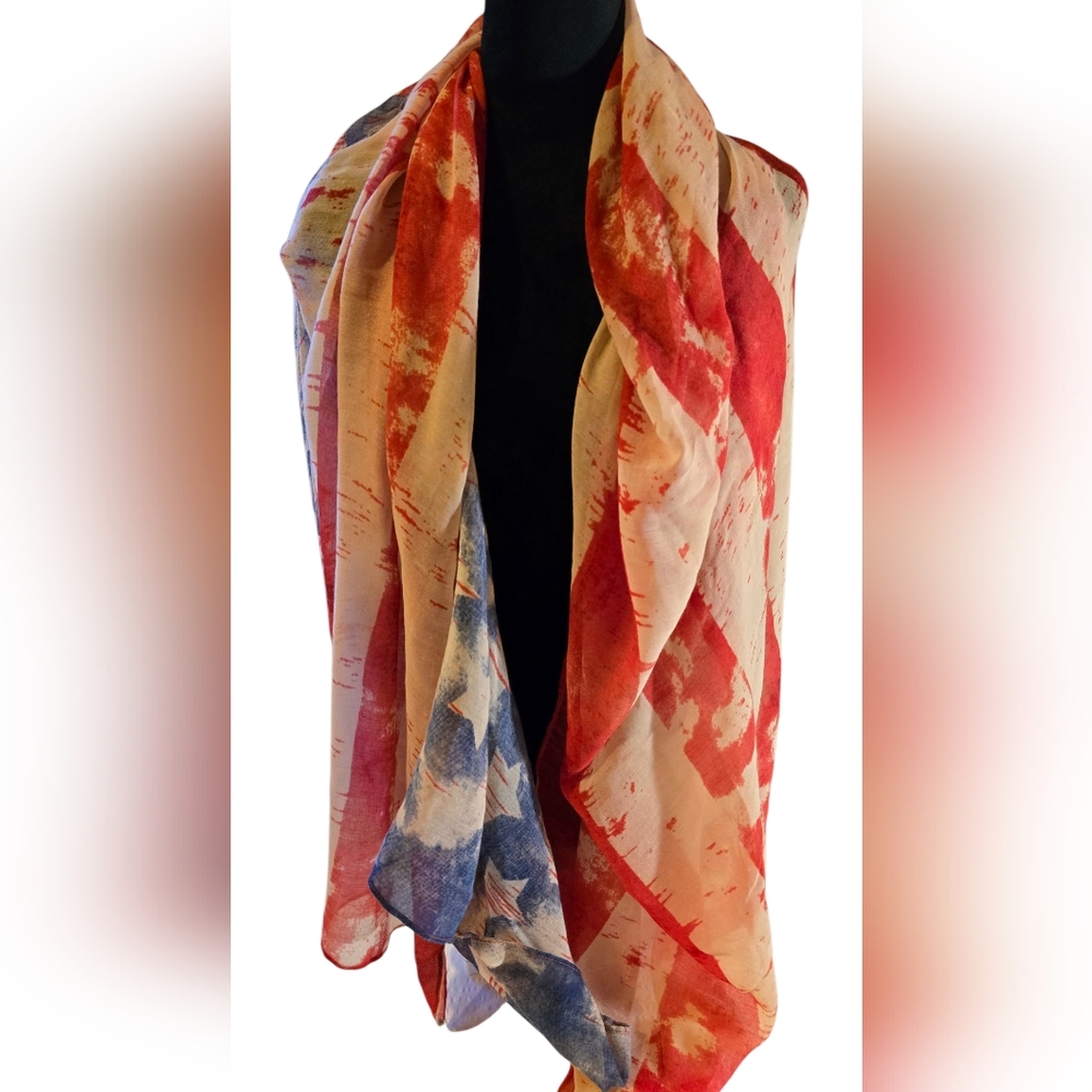 American Flag Scarf 4th Of July XLarge